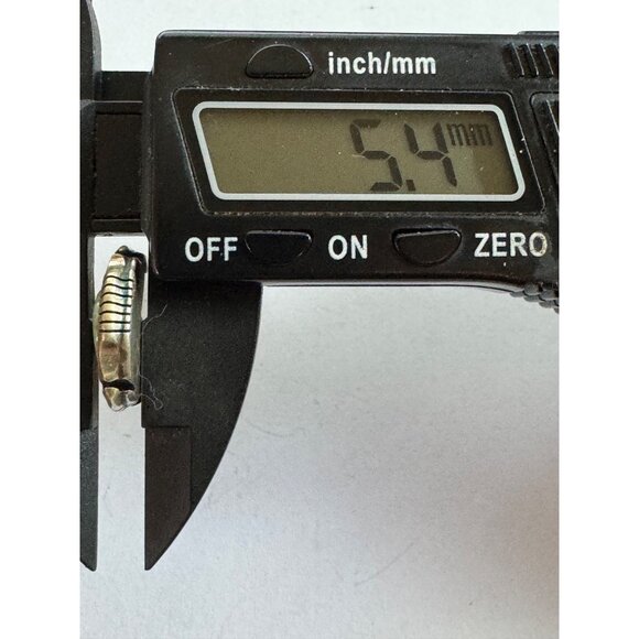 26.5mm DD 925 Sterling Silver Slide Closure Pendant w/ Turquoise like Gemstone - Picture 6 of 7